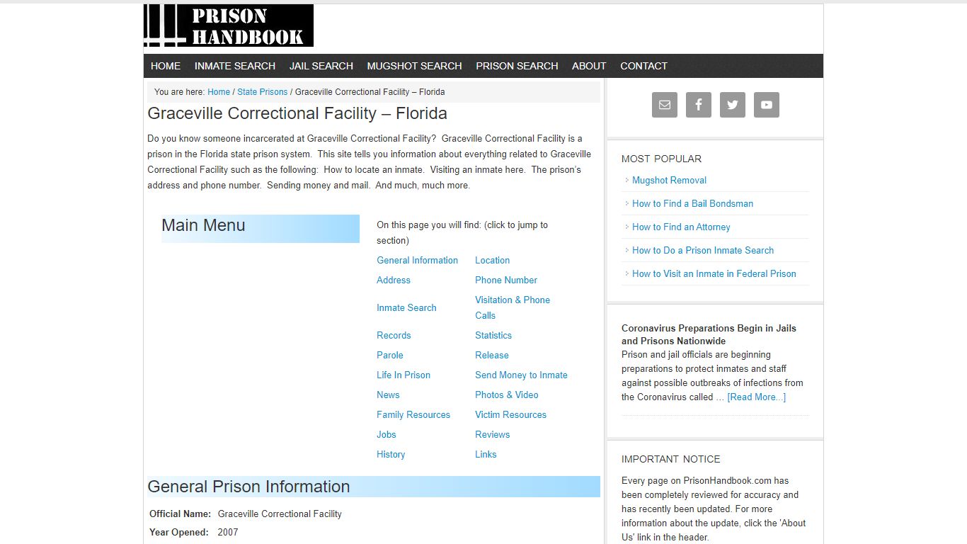 Graceville Correctional Facility – Florida